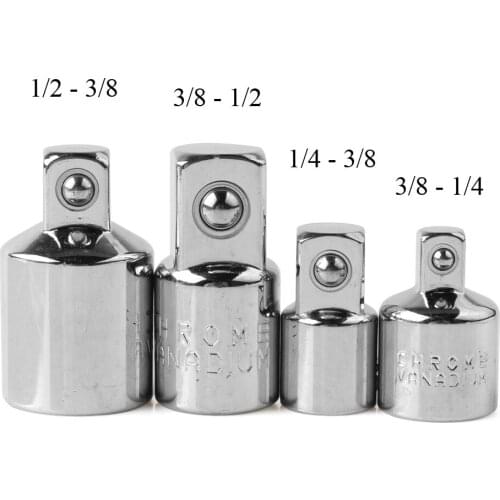 4pcs 1/4 3/8 1/2 Drive Socket Adapter Converter Reducer Air Impact Socket Wrench Adapters Hand Tools Set Drive Socket Adapter