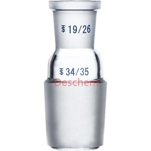 Glass Reducing Adapter from 34/35 to 19/26,Borosilicate Glass,laboratory glassware