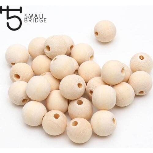 8mm Handmade Natural Round Wooden Beads for Jewelry Making Diy Accessories materials for crafts wooden Spacer Beads Wholesale