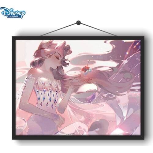Disney 5D DIY Diamond Painting The Little Mermaid and Aisha Round Diamond Embroidery Set Exquisite Crafts Home Decoration