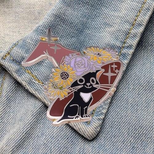 DZ707 Cute Creativity Enamel Pins Women Badge Backpack Collar Lapel Pin Hat Jewelry Gifts for Friends