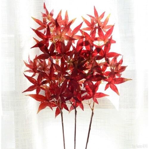 1 PCS United States artificial leaves silk Maple Leaf Fake plants decorative flower for home 2 colors Restaurant decoration