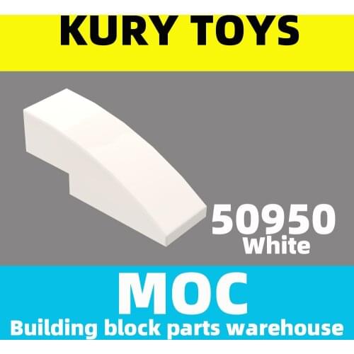Kury Toys DIY MOC For 50950 Building block parts For Slope, Curved 3 x 1