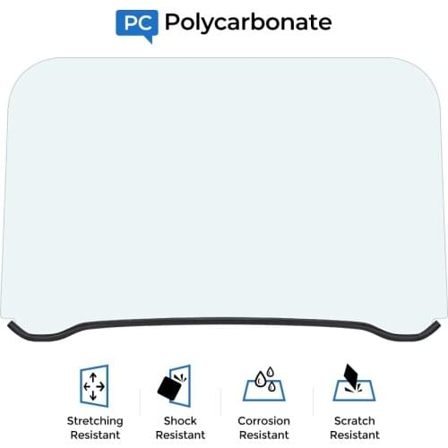 Full Windshield UTV Front Scratch Resistance Windscreen PC for Polaris RZR 570 Midsize 800 S 800 XP 900 & More Thick