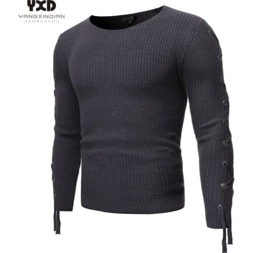 Man clothes Mans Sweater Pullover Mens Sweaters Jumper Men Casual Cross rope Loose wool Knitted Sweater Pullovers Knitwear K pop