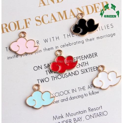Cloud Lovely Colorful Enamel Pendant Zinc Alloy Metal Charms 19x15mm 20pcs for DIY Bracelet Necklace Jewelry Making Findings
