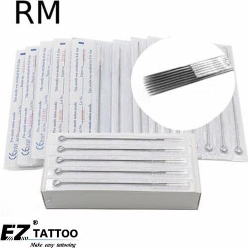 50pcs/box Disposable Sterilized Tattoo Needles Round Magnum Needles Stainless Steel for Tattoo grip Tattoo tips free shipping