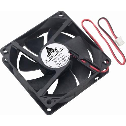 1 Piece Gdstime 8cm 2Pin 2 Wire 80mm x 20mm 12V DC Brushless Motor Cooling Fan 80x80x20mm 8020 PC Case Cooler