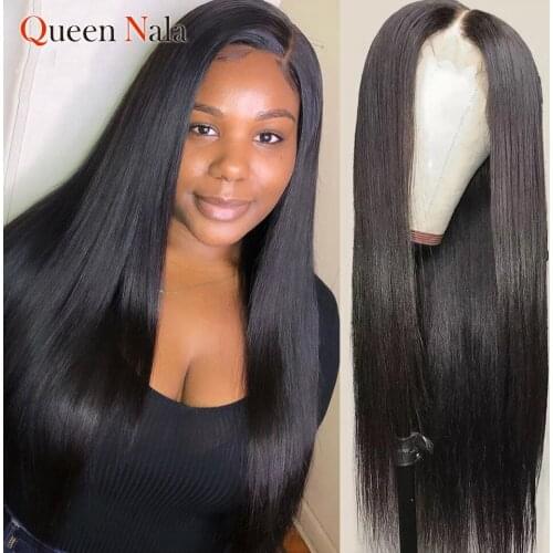 Queen Nala Lace Front Human Hair Wigs Straight Pre Plucked Hairline Baby Hair 13X6 Brazilian Long Human Hair Glueless Lace Wigs