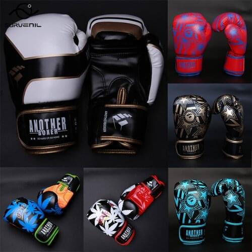 Muay Thai Gloves Men Women PU Leather Kick Boxing Glove Adult Children Free Combat Karate Fighting MMA Sanda Training Equipment