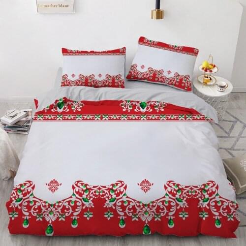 American Style 3D Duvet Cover Set Quilt Covers Pillow Case Comforter Shell Gray Full Double Size Bed Linen Flower Red Bedclothes