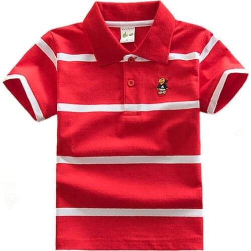 Childrens Short Sleeve Polo Shirt Striped Clothes 2018 Summer Girls Boys New Trendy Kids Polo Shirts 2 4 5 6 7 9 10 13 15 Years
