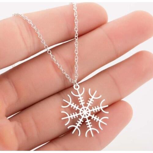 Sasusp Snowflake Chain Necklace Women Stainless Steel Choker Sweater Chain For Kids Friends New Year Gift