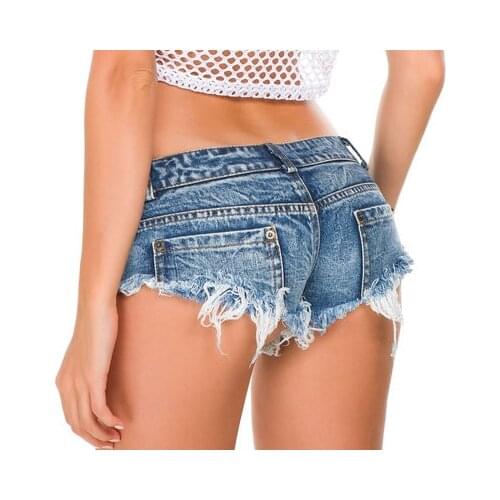 Sexy Denim Shorts Casual Skinny Cotton Low waist Fashion Button Pockets Tassel Women Shorts Sexy Holes Jean Shorts hotpants
