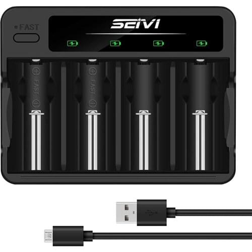 SEIVI Universal Battery Charger For Nimh Nicd C D AA AAA Batteries With LED Indicator And Overcharge Prevention