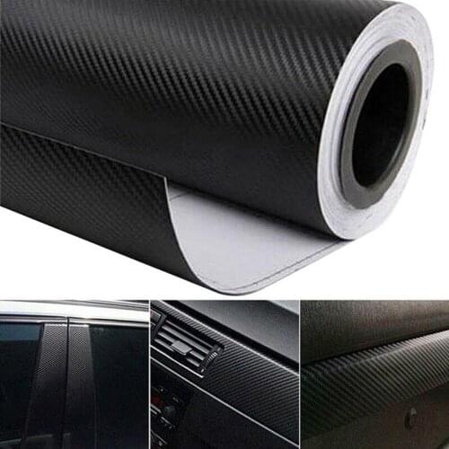 New 3D Carbon Fiber Vinyl 30x127cm Car Wrap Sheet Roll Film Car Stickers Decals Motorcycle Car Styling Automobiles