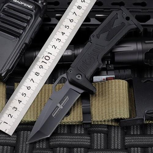 High-hardness Outdoor Knife Portable Self-defense Field Survival Tactical Folding Saber Camping Knife Pocket Folding Knife