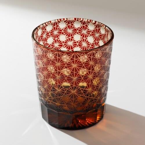Japanese Edo-Kiriko Cut Glass Old Fashioned Crystal Whisky Cup Traditional Craft in Gift Box Whiskey Scotch Brandy Red Wine Bar