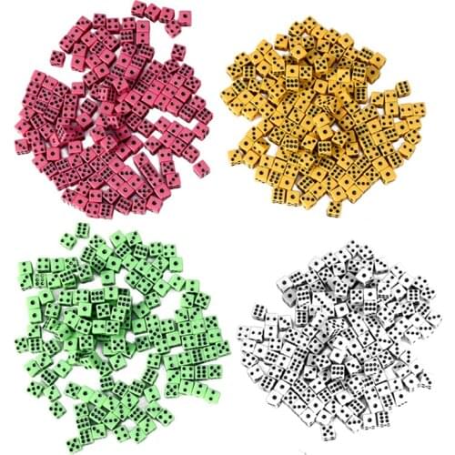 100 Pcs/lot Square Point Dice Puzzle Game Send Children 6 Sided Dice DIY Game Accessory