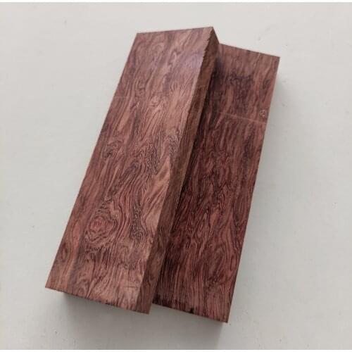 2 pcs Bubinga Kevazingo Wood Material Handmade DIY Knife Handle Top-level pattern 12*4*1cm