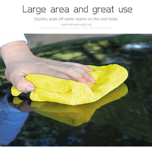 2Pcs Microfiber Car Wash Towel Super Absorbent Auto Cleaning Drying Hemming Cloth