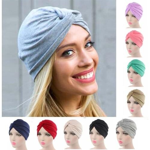 2021 Cotton Spa Cap Scarf Women Cancer Chemo Hat Beanie Scarf Turban Head Wrap Cap Muts En Sjaal Muslim Headscarf Women Bone Hat