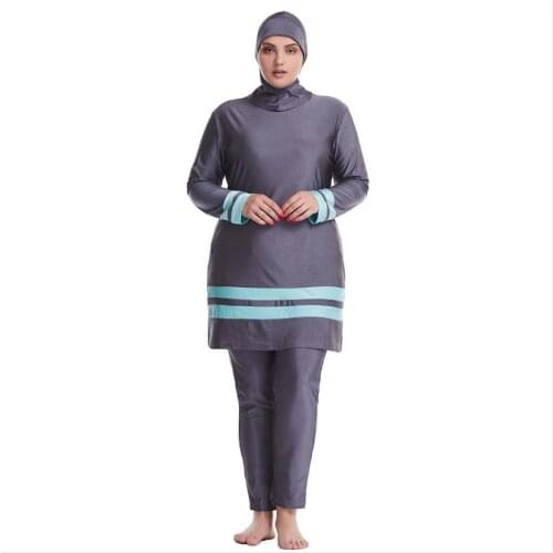 3PC Plus Size Muslim Swimwear Islamic Swimming Sportswear Bathing Suit Modest Swim Suit Girls Burkini Tesettur Mayo Long Full
