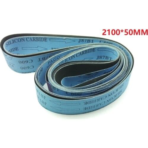 New 5pcs Silicon carbide 2100*50MM Soft cloth belt Abrasive Sanding Belt For Wood Soft metal