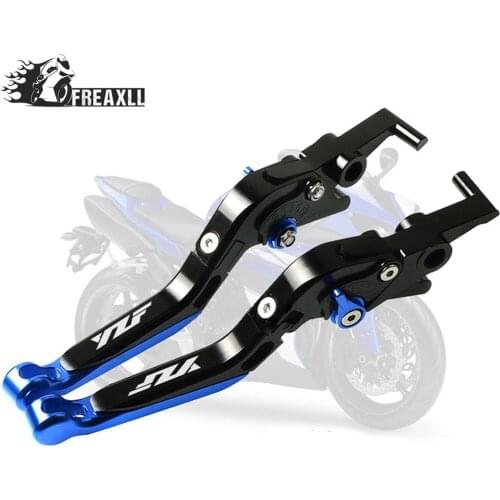 CNC Aluminum Motorcycle Handlebar Grips Brake Clutch Levers Adjustable Folding Extendable For YAMAHA YZF R1 R3 R6 R15 R25 R 1 3