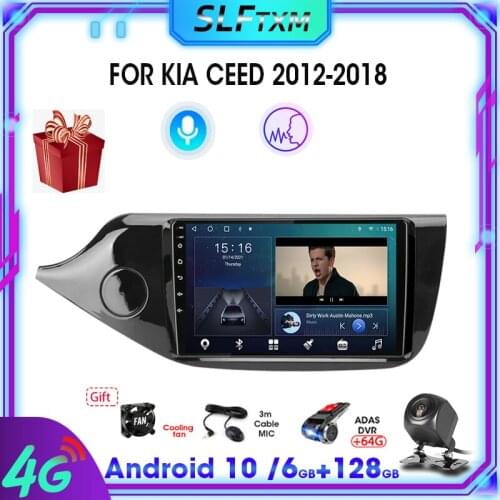 8Core 2 Din Android 10 Car Radio Multimedia Video For KIA Cee'd CEED JD 2012-2018 Stereo Player Navigation GPS Head Unit DVD AHD