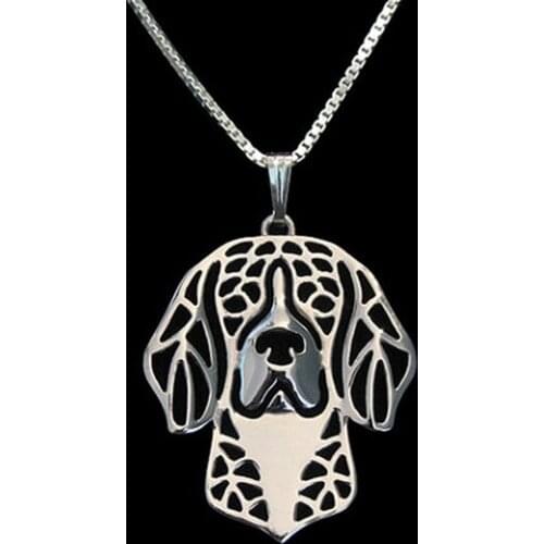 Beagle dog necklace Handmade necklace Carved hollow pendant jewelry golden colors plated fast delivery