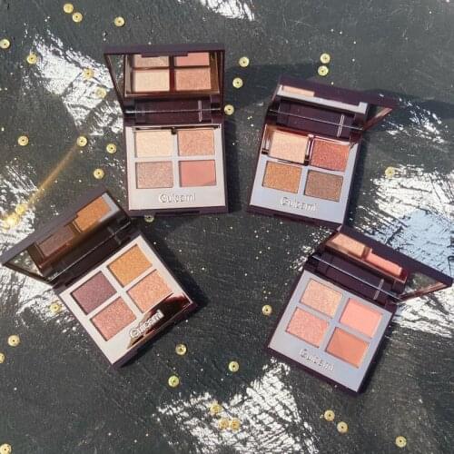 GUICAMI Four-Color Eyeshadow Glitter Pearlescent Eyeshadow Palette Bronze Eyeshadow Beauty Makeup Palette