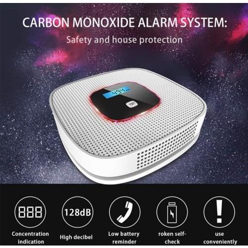 LCD CO Carbon Monoxide Gas Alarm Sensor Poisoning Smoke Tester Detector Monitor Tool free shipping