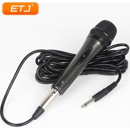 Dynamic KTV Microphone Uni-directional Vocal Wired Handheld Karaoke Microphone Plastic Body Lightweight Easy To Carry