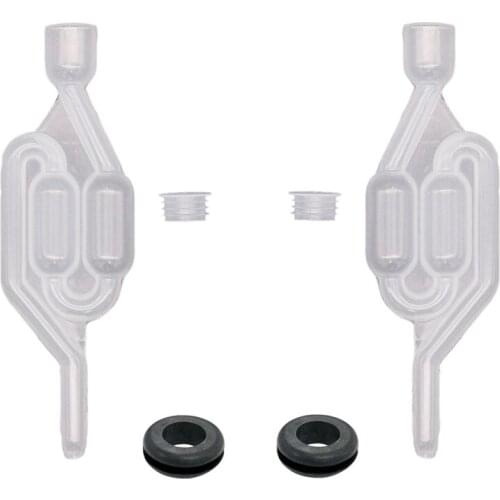2 sets Twin Bubble Airlock S Type Airlock One-way exhaust water seal valve with Silicon Grommet Beer Wine Making 2pcs/lot