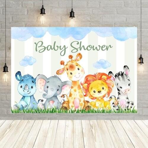 Avezano Woodland Jungle Animals Baby Shower Photography Background Wild Newborn Birthday Party Backdrop Decorarion Photo Studio