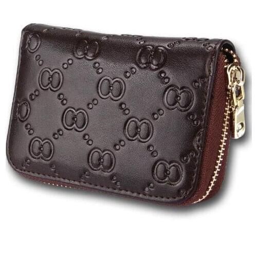 SOFIE 2019 NEW Brand New Women Genuine leather Credit Business Cards Slot Holder Euro Style Lady Money Coin Wallet 7 Colors