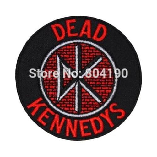 DK "Dead Kennedys" Circular Brick Logo Patch Hardcore Heavy Metal Iron On Patch MOTIF APPLIQUE Rock Punk Badge