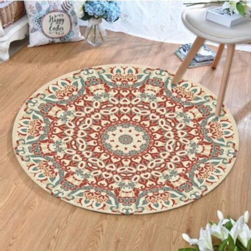 Nordic Style Circular Kitchen Mat Bedroom Entrance Doormat 3D Pattern Home Floor Decoration Living Room Carpet Non-Slip Rug