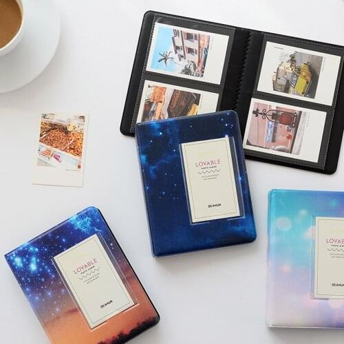 Los Fick PVC Photo Album Card Holder Receipt Storage For 3/5 inch Photos Polaroid Mini Instant Picture Case For Fujifilm Instax