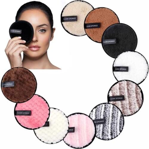 Makeup Remover Puff Reusable Make-Up Pads Washable Cleansing Cotton Microfiber Cloth Pad Skin Care Nail Art Cleaning Wipe Tools