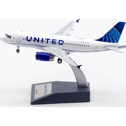 1:200 A319 N876UA UNITED Airlines airplane aircraft plane alloy model with base landing gear collectible diecast toy