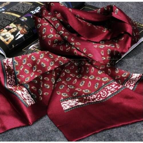 Fashion Brand Mens 100% Silk Long Scarf Cravat Scarives Double Layer __For Spring Autumn Winter