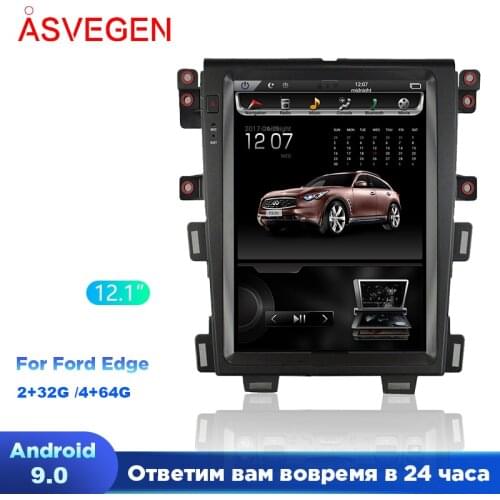 Car Radio GPS Player For Ford EDGE 2009-2014 Android 7.1 12.1" Tesla Vertical Screen Navigation Multimedia System WIFI A/C BT