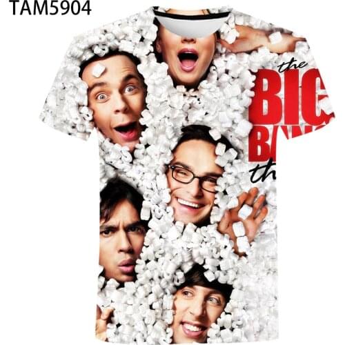 The Big Bang Theory TV Comedy 3D Printing Mens And Womens T-Shirt Personality Trend Breathable Sweat-Absorbent Clothing