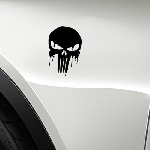 Punisher Skull Personalized Car Stickers Reflective Stickers 10.1 Cmx 15cm Bloody Skull Glue Sticker Car Body Oem Cartoon Window