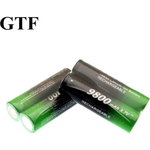Rechargeable lithium-ion lithium ion battery batteries for pcs 18650 3.7v 9800 mah gtf 4 for the electronic toy from the flashli