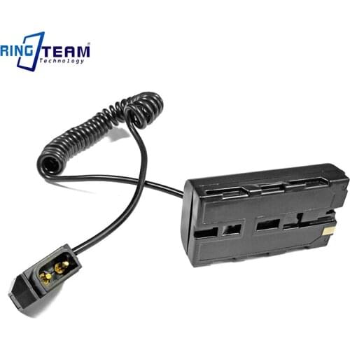 2Pcs Anton Bauer Gold Plates V-mount Plates P-Tap D-Tap to NP F550 F570 Power Supply DC Coupler for Monitors / Lights / Lamps