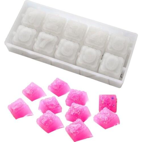 DIY Crystal Epoxy Mold Oval Moving License Plate Mold Digital Parking Card Moving License Plate Manual Epoxy Mold can CSV