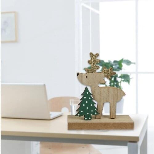 Burr Free Christmas Ornaments Eco-friendly Desktop Ornaments Eye-catching Wood Pretty Lovely Xmas Desktop Decorations for Home
